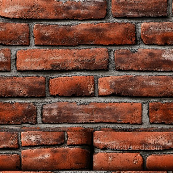 Cracked Red Brick Wall PBR Texture with Rough Surface Brick texture preview