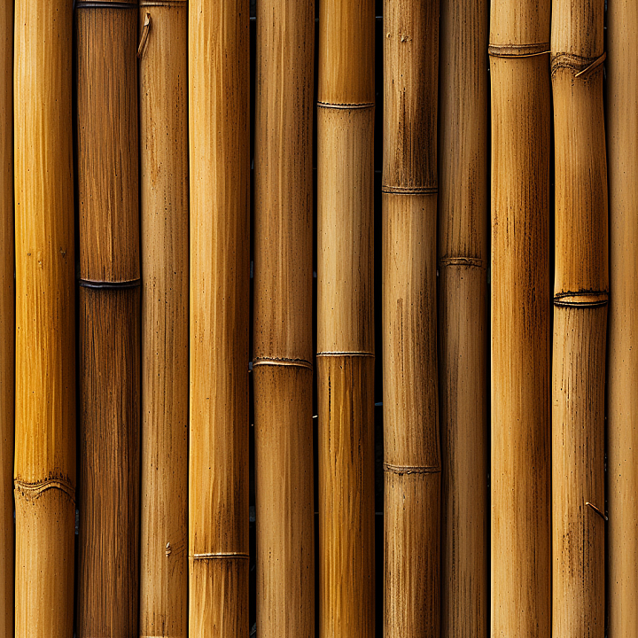 Vertical Bamboo Culms with Natural Color Variation and Nodes seamless PBR texture preview