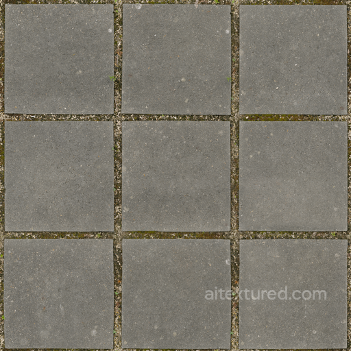 Concrete Large - Large Square Grid Moss Floor seamless Concrete PBR texture