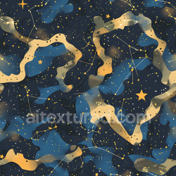 seamless Seamless 3D Cosmic Camouflage PBR Texture with Starry Constellations and Abstract Blue Shapes texture 8k free download PBR