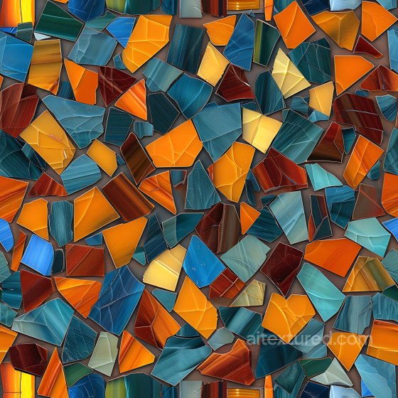 Cracked Multicolor Glass Shard Texture With Sharp Fractures Cracked & Holes texture preview