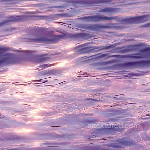 Water PBR Texture Featuring Calm Purple-Toned Subtle Waves and Reflective Highlights seamless Water PBR texture