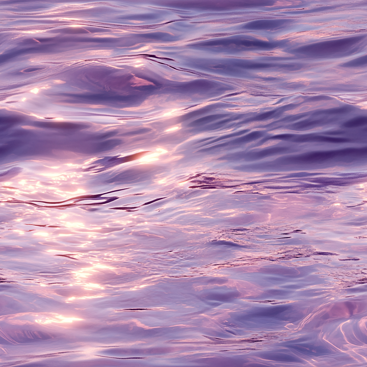 Water Featuring Calm Purple-Toned Subtle Waves and Reflective Highlights seamless PBR texture preview