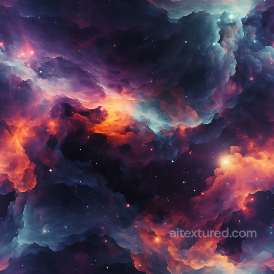 Space Texture with Vibrant Cosmic Nebula Clouds and Starfield Star, space, planets texture preview