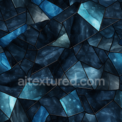 seamless Seamless 3D PBR Blue and Black Marble Mosaic Texture with Faceted Irregular Tiles texture 8k free download PBR
