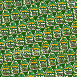 seamless Seamless 3D PBR Digital Paper Texture Featuring St Patrick Clover King Emblem Pattern texture 8k free download PBR