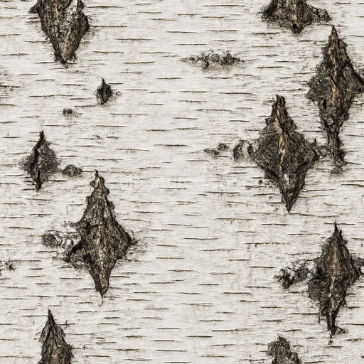 Detailed Birch Bark Texture Seamless 1024X1024