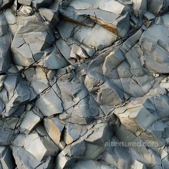 Stone Texture of Fractured Slate Rock Wall with Sharp Cracks and Layered Surfaces Stone texture preview