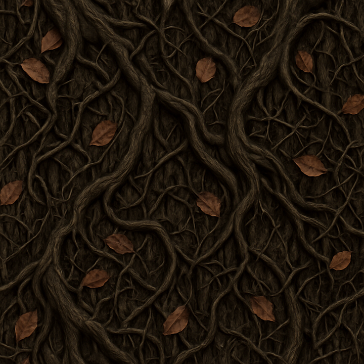 Creepy Tree Bark With Gnarly Roots For Spooky Woods seamless PBR texture preview