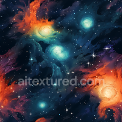 seamless Seamless 3D Space PBR Texture Featuring Colorful Nebulae and Bright Starfield texture 8k free download PBR