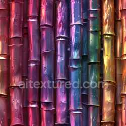 seamless Seamless 3D PBR Texture of Glossy Colorful Bamboo Stalks with Dew Drops texture 8k free download PBR