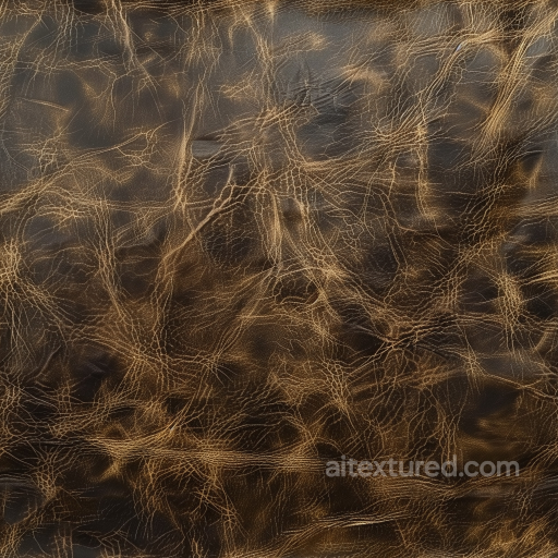 Distressed Brown Leather Seamless Texture with Deep Wrinkles and Fine Grain seamless Leather PBR texture