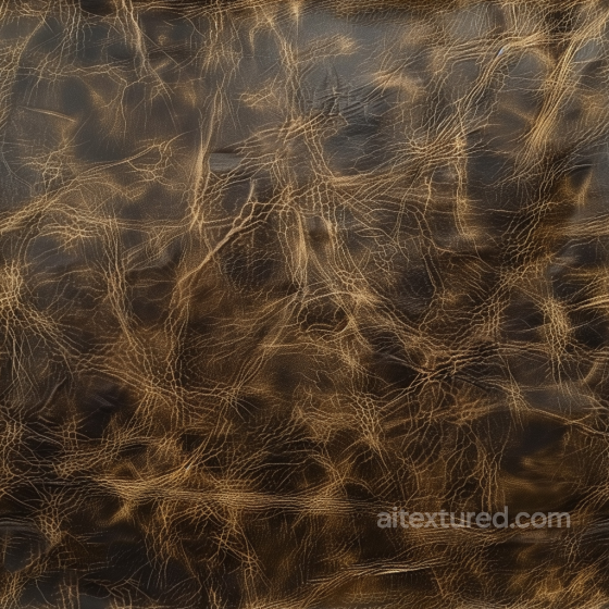 Distressed Brown Leather Seamless Texture with Deep Wrinkles and Fine Grain Leather texture preview