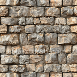 seamless Seamless 3D Weathered Stone Wall PBR Texture with Rough Carved Blocks texture 8k free download PBR
