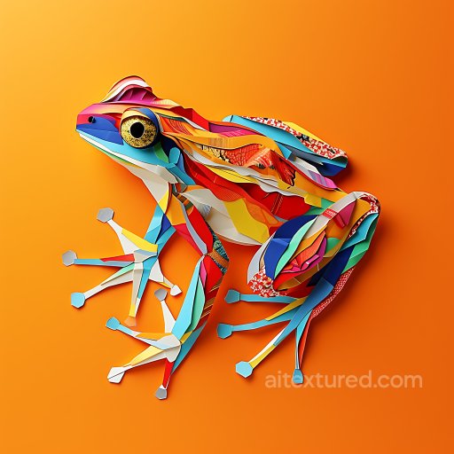 Animal - Seamless 3D PBR texture of vibrant multicolor origami-inspired frog skin texture preview