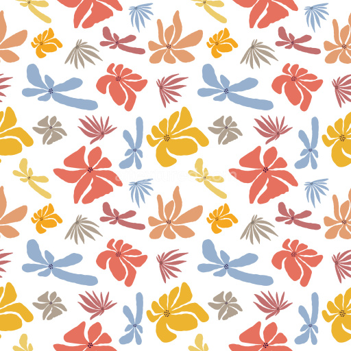 Pattern Bundle - Seamless 3D Pattern PBR Texture with Bright Hand-Drawn Floral Motifs texture preview