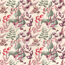 seamless Seamless 3D PBR Floral Fabric Texture Featuring Watercolor Leaves in Soft Tones texture 8k free download PBR