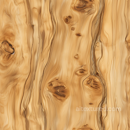 Pine Wood PBR Texture Featuring Natural Knots and Flowing Grain seamless Wood PBR texture