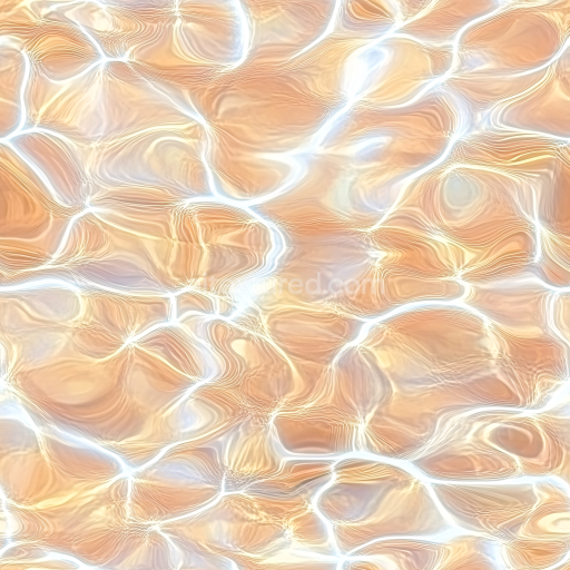 Seamless 3D PBR Texture of Shallow Water with Warm Sandy Bottom and Soft Rippled Surface