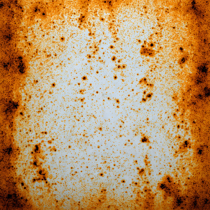 Rusty Metal with Corroded Holes and Orange-Brown Patina seamless PBR texture preview