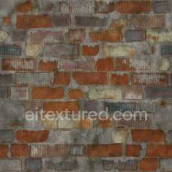 seamless Brick Seamless Pbr Texture Tileable Weathered Rustic Gritty Coarse Colorful texture 8k free download PBR