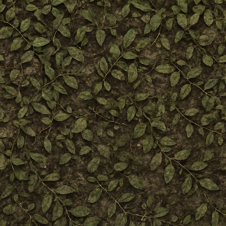 Dirty Dense Foliage seamless PBR texture preview