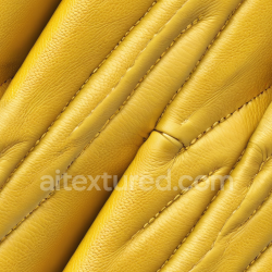 seamless Seamless 3D Yellow Pebbled Leather PBR Texture with Detailed Stitching and Soft Wrinkles texture 8k free download PBR