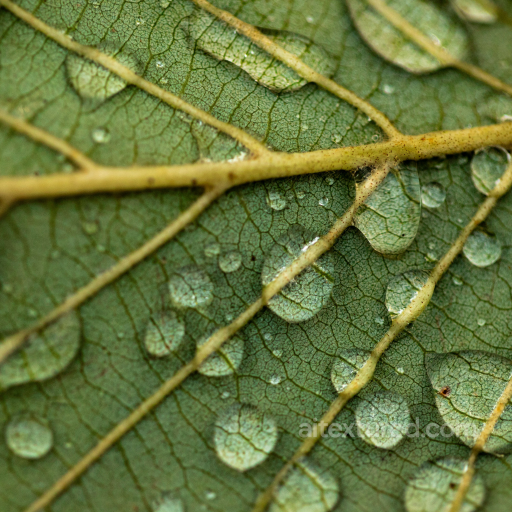 Close-Up Green Leaf Texture with Water Droplets for PBR Materials seamless Fabric PBR texture
