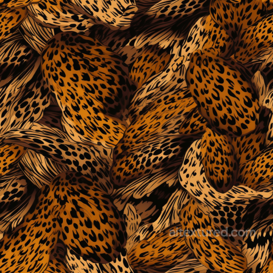 Leopard Print Fabric Texture with Rich Orange and Black Pattern Leopard Print texture preview