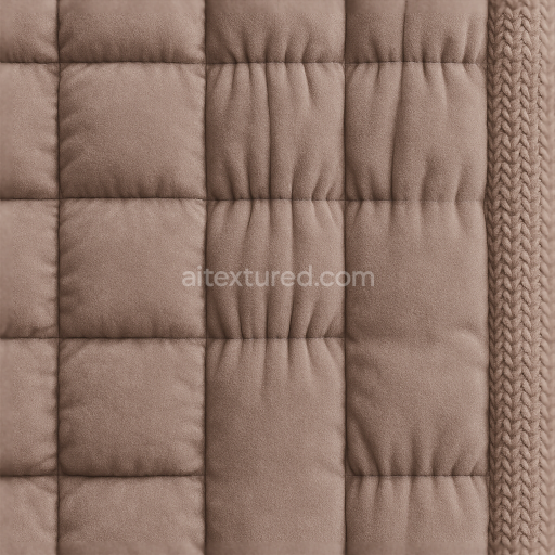 Seamless 3D Texture PBR 8K Embossed Raised Quilted Padded Fabric Surface