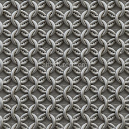 Seamless 3D Texture 8K PBR Chainmail With Butted Rings And Matte Finish Surface
