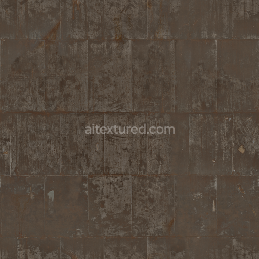 Sheet Metal Corroded — Metallic Sheet Metal Rusty Iron Industrial — PBR seamless 3D texture