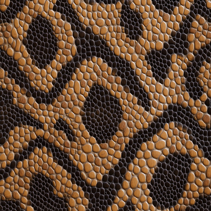 Reptile Skin Featuring Detailed Scale Structure and Natural Tonal Varia… seamless PBR texture preview