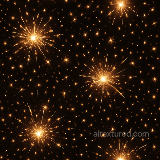 Glowing Fireworks Sparks And Celebration Candles For New Year Sparkle seamless New Year PBR texture