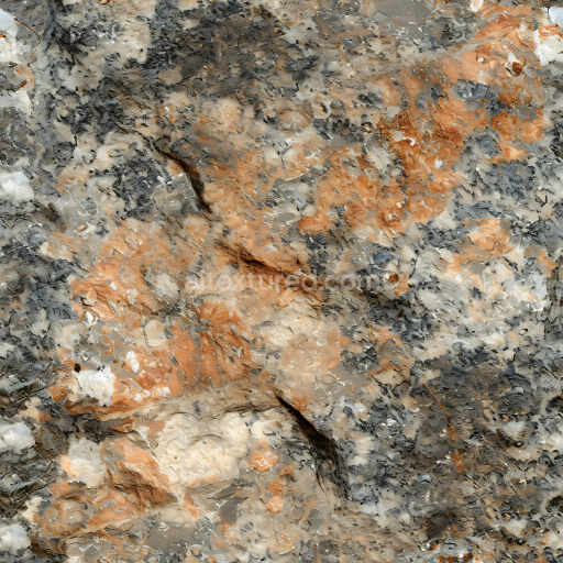 Preview — Seamless 3D Granite Rock PBR Texture with Orange and Gray Natural Patterns