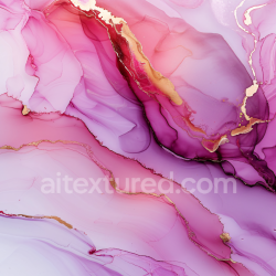 seamless Seamless 3D alcohol ink PBR texture with pink, purple & gold fluid waves texture 8k free download PBR