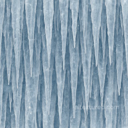 Icicles Close Up Striations seamless Snow-ice PBR texture