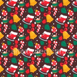seamless Seamless 3D PBR Christmas Digital Paper Texture with Festive Icons and Patterns texture 8k free download PBR