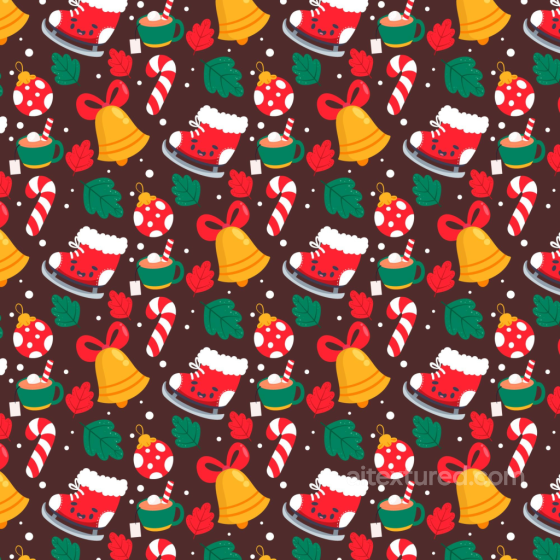 Christmas Digital Paper Texture with Festive Icons and Patterns All Christmas Digital paper texture preview