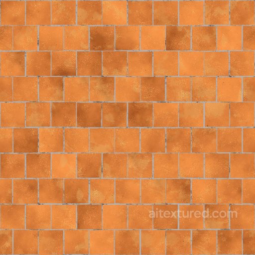 Shiny Orange Terracotta Tiles | Free PBR seamless Tile PBR texture