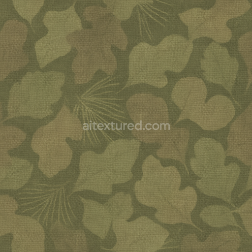 Seamless 3D Texture PBR 8K Pine Needle Woodland Camouflage Fabric