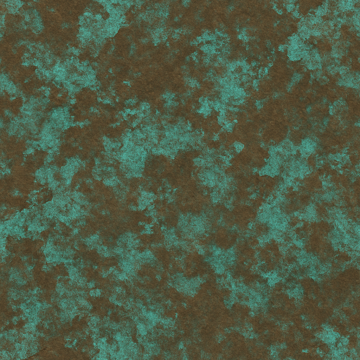 Oxidized Copper With Verdigris Patches seamless PBR texture preview