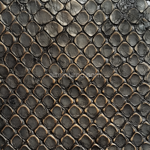 Seamless 3D PBR Texture of Aged Cracked Skin with Scale-Like Pattern