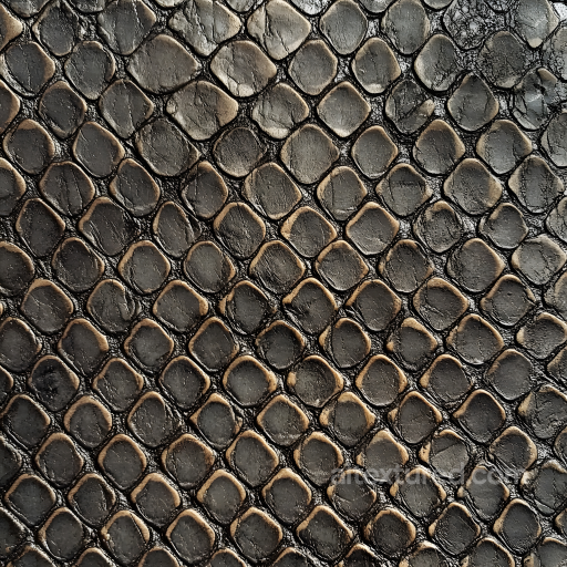 Aged Cracked Skin Seamless Texture with Scale-Like Pattern seamless Skin PBR texture