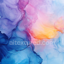 seamless Seamless 3D Alcohol Ink PBR Texture Featuring Pastel Sunset Swirls and Fluid Color Transitions texture 8k free download PBR