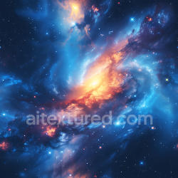 seamless Seamless 3D Space PBR Texture Featuring Vibrant Galaxy Nebula and Bright Starfield texture 8k free download PBR