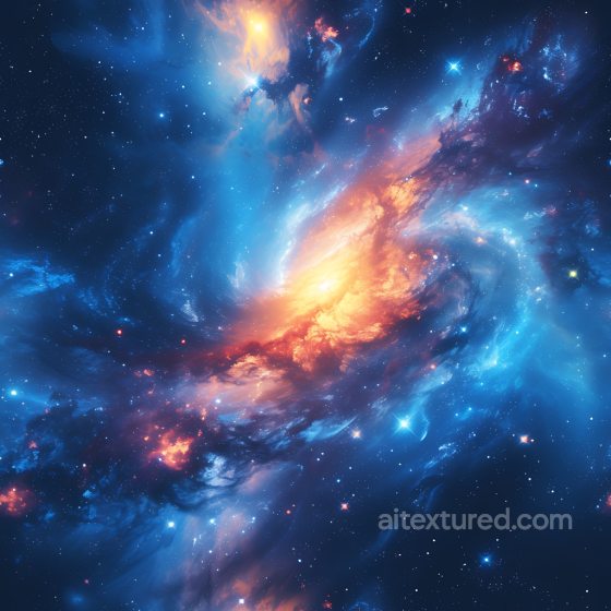 Space PBR Texture Featuring Vibrant Galaxy Nebula and Bright Starfield Star, space, planets texture preview