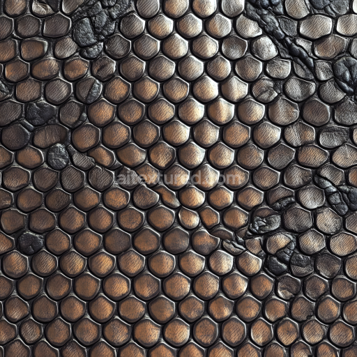 Seamless 3D PBR Scaled Reptilian Skin Texture with Fine Scale Details and Subtle Surface Variations