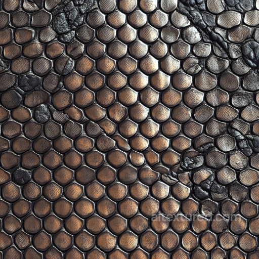 Scaled Reptilian Skin Texture with Fine Scale Details and Subtle Surface Variations seamless Skin PBR texture