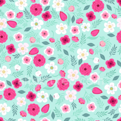 seamless Seamless 3D PBR Pink Flower Pattern Fabric Texture with Colorful Floral Design texture 8k free download PBR